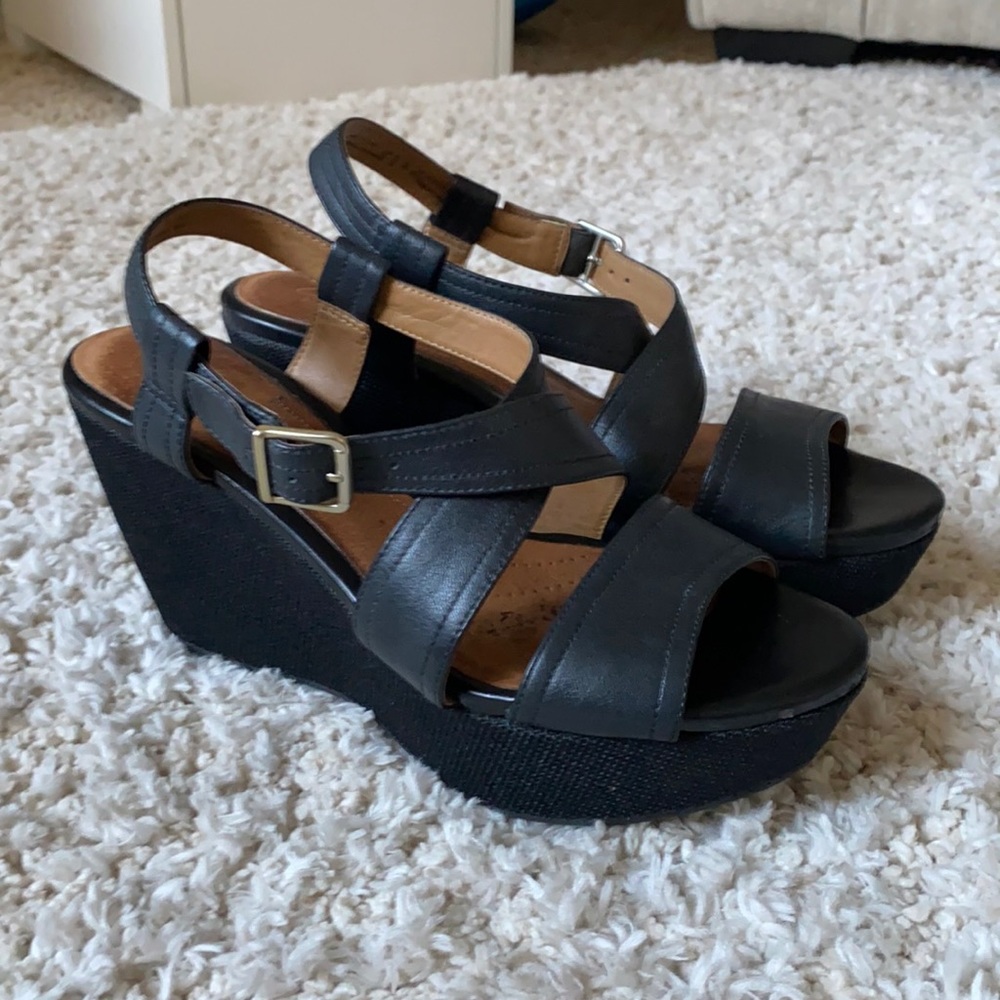 Genuine Leather Clark’s platforms
